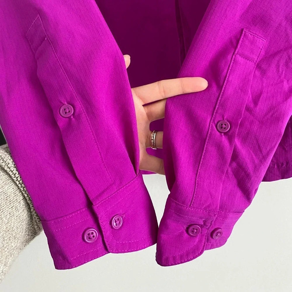 COLUMBIA Omni-Shade Sun Protection  Magenta Button Down Hiking Camping Shirt XS - Picture 6 of 15